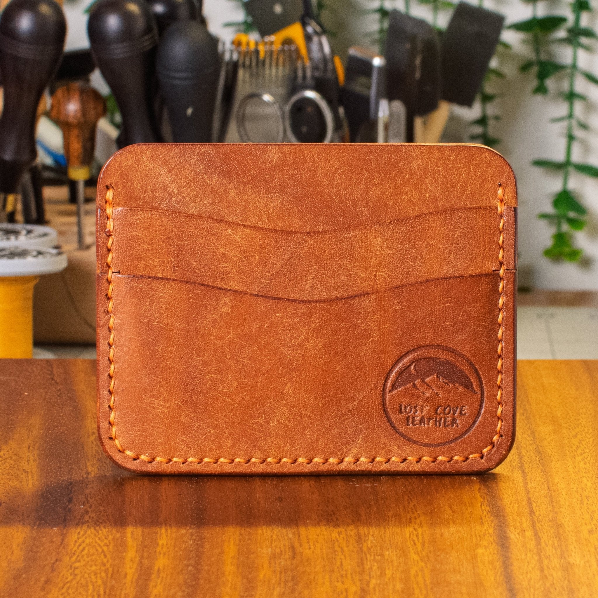 Dogwood Cardholder - Cognac Pueblo - Handmade Italian Leather