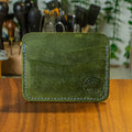 Dogwood Cardholder - Olive Pueblo - Sapphire Blue Thread