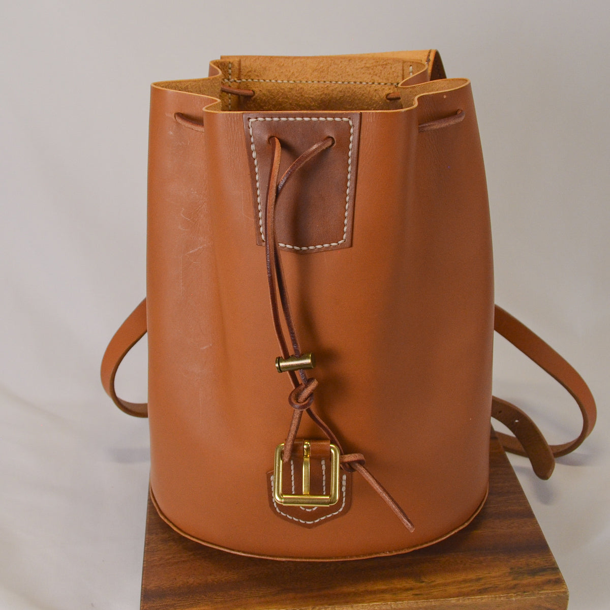 Mango Leather Backpack | Korba Buffalo Calf & Whiskey Buttero