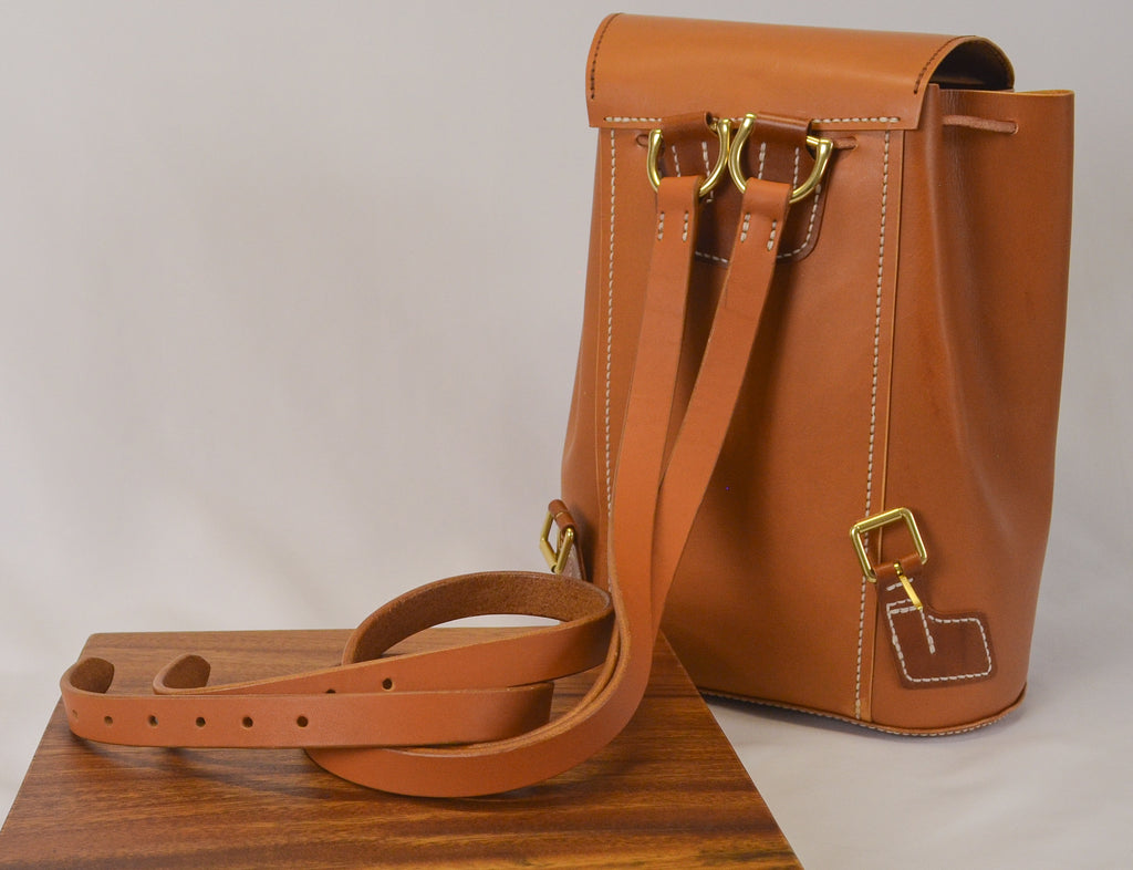 Mango Leather Backpack | Korba Buffalo Calf & Whiskey Buttero