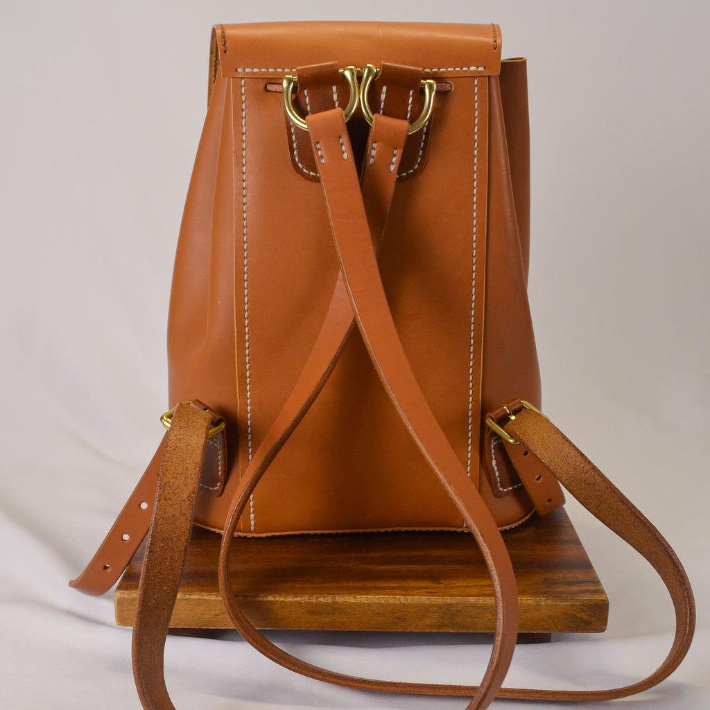 Mango Leather Backpack | Korba Buffalo Calf & Whiskey Buttero