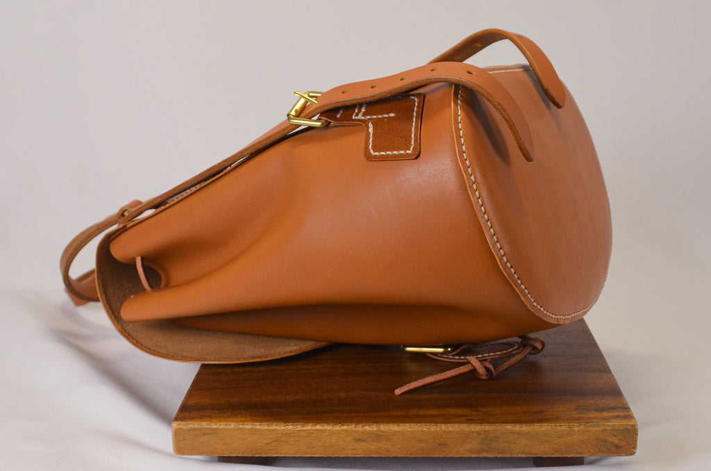 Mango Leather Backpack | Korba Buffalo Calf & Whiskey Buttero