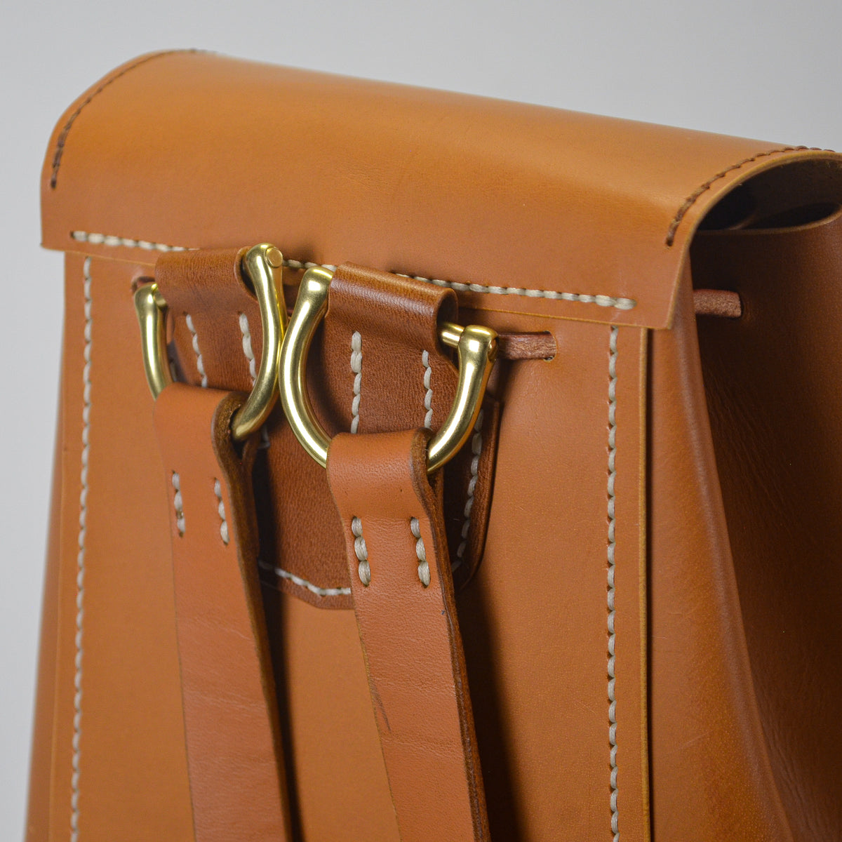 Mango Leather Backpack | Korba Buffalo Calf & Whiskey Buttero