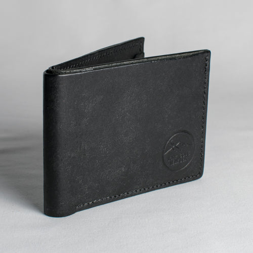 Bifold Wallet - Black - Black Thread