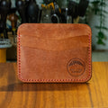 Dogwood Cardholder - Walnut Pueblo - Red Thread - Lost Cove Leather