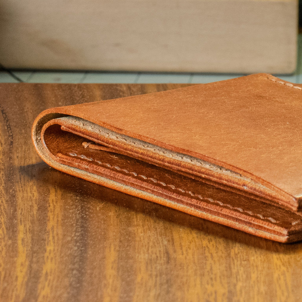 Hickory Bifold | Cognac Pueblo | Brown Thread - Lost Cove Leather