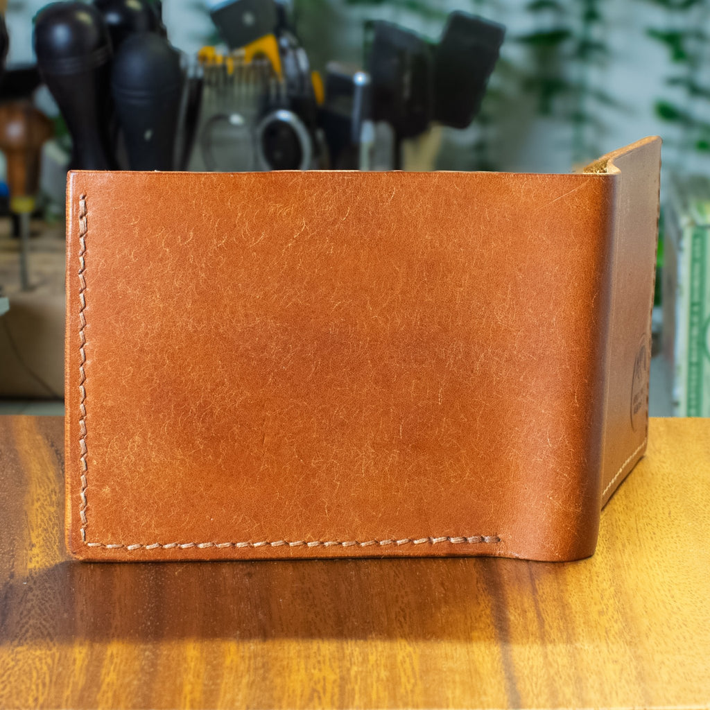Hickory Bifold | Cognac Pueblo | Brown Thread - Lost Cove Leather