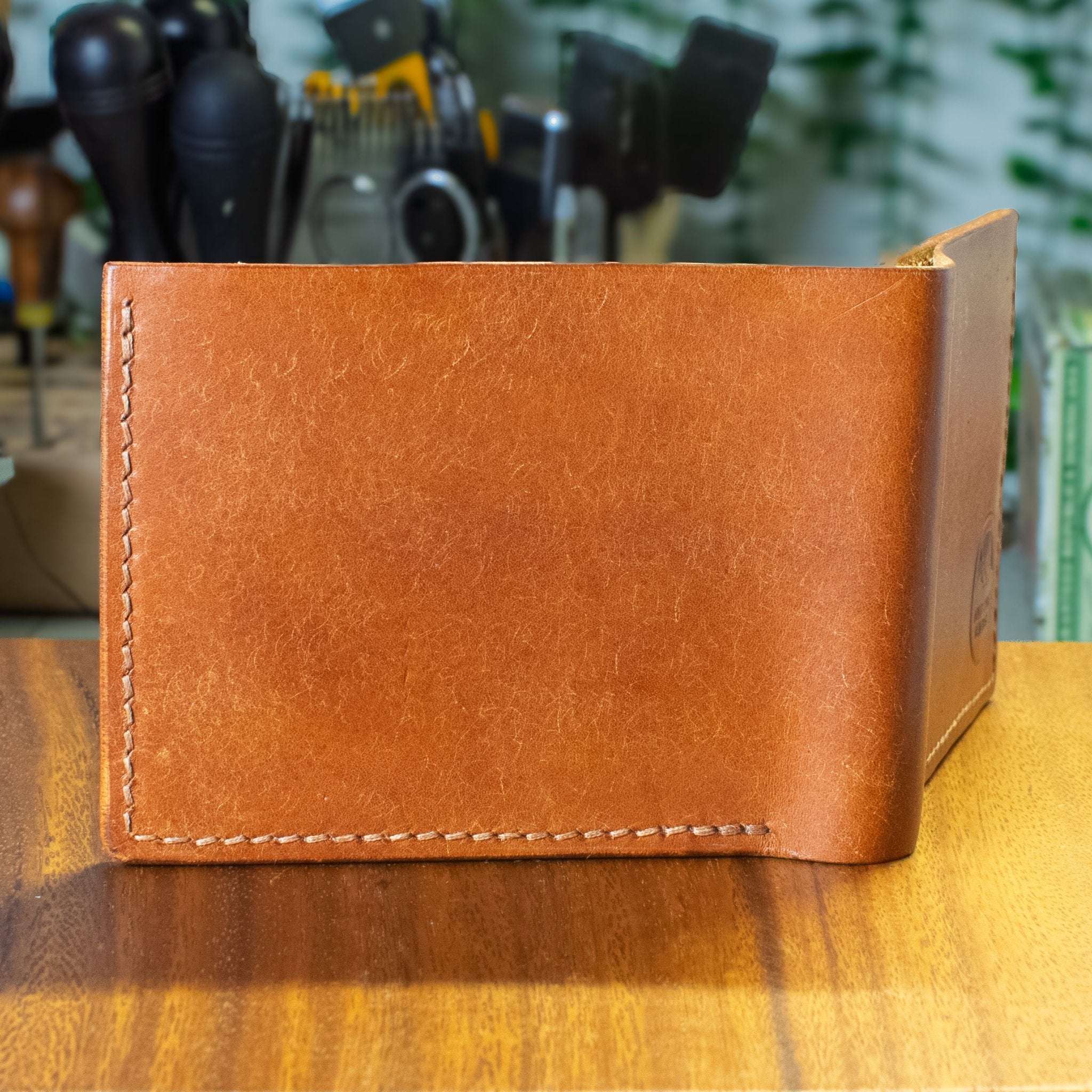 Hickory Bifold | Cognac Pueblo | Brown Thread - Lost Cove Leather