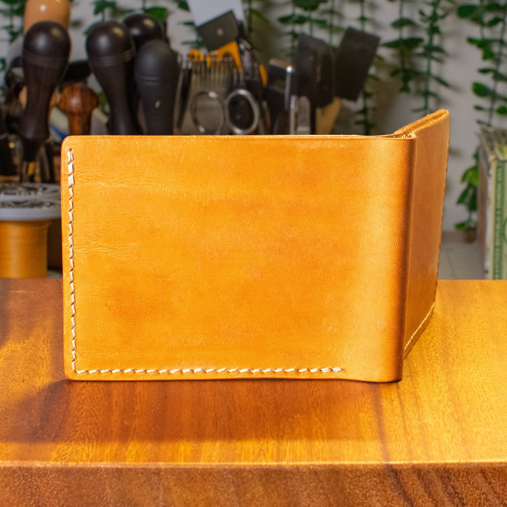 Hickory Bifold | Natural Pueblo | Cream Thread - Lost Cove Leather